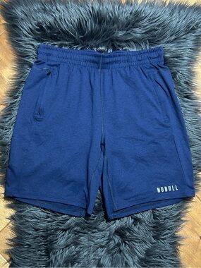 NOBULL Men's Performance Training Gym Shorts Navy Blue Black Size Large